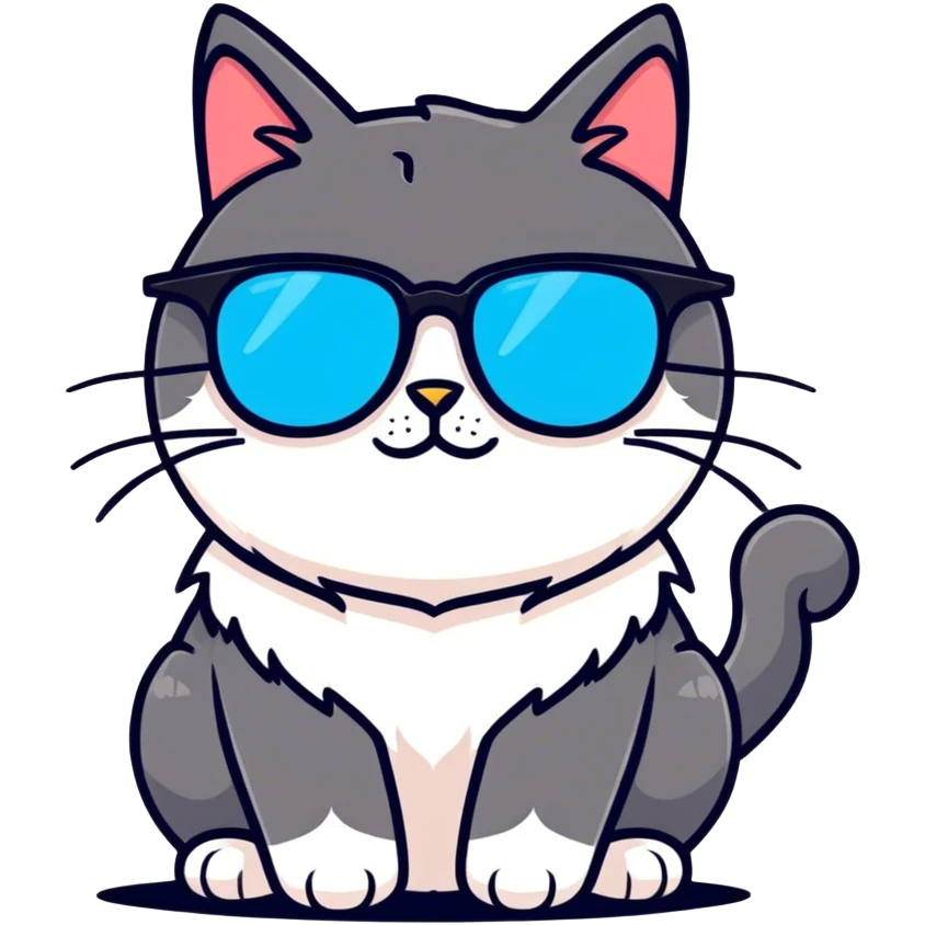 Cat with sunglasses emoji