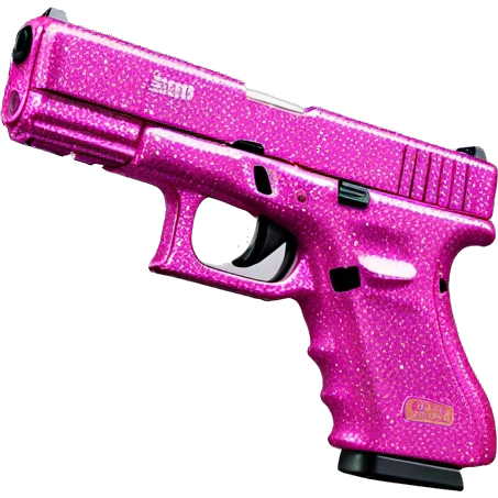 Pink glitter Glock emoji