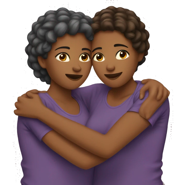 Lesbians cuddling  emoji