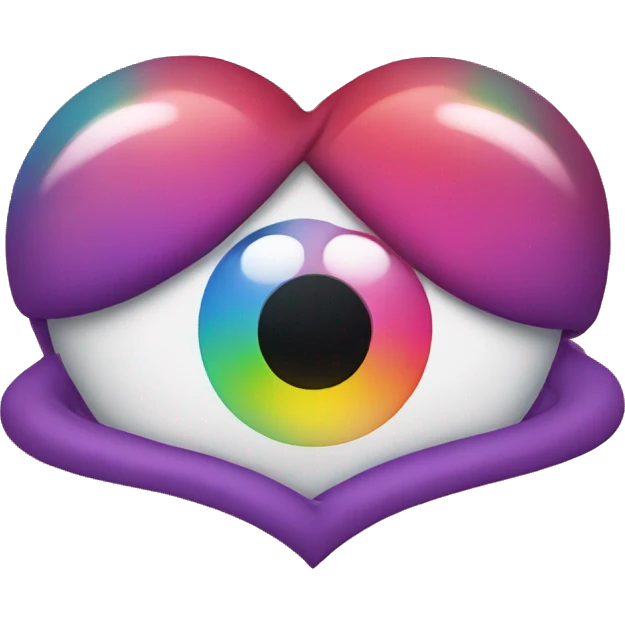 rainbow heart eyes emoji
