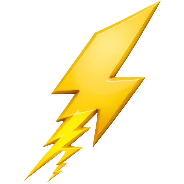 Lightning bolt with yellow dot under it emoji
