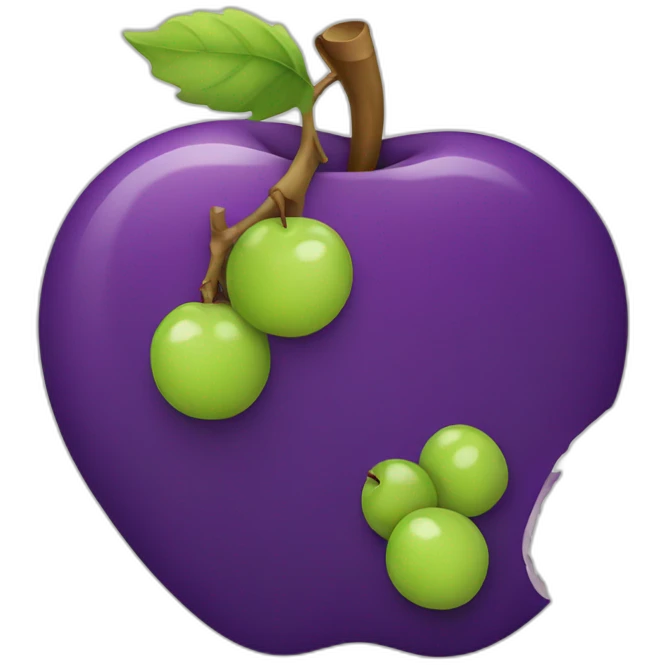 apple-logo-but-grape emoji
