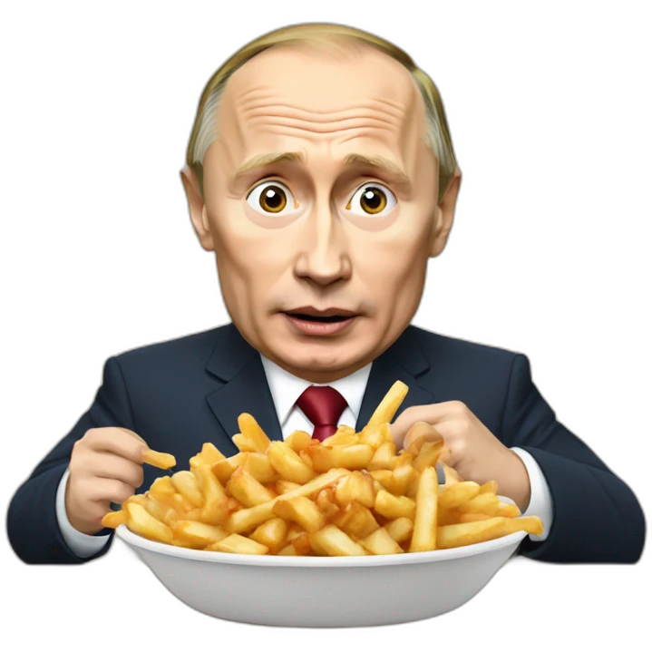 Vladimir putin eat a poutine emoji