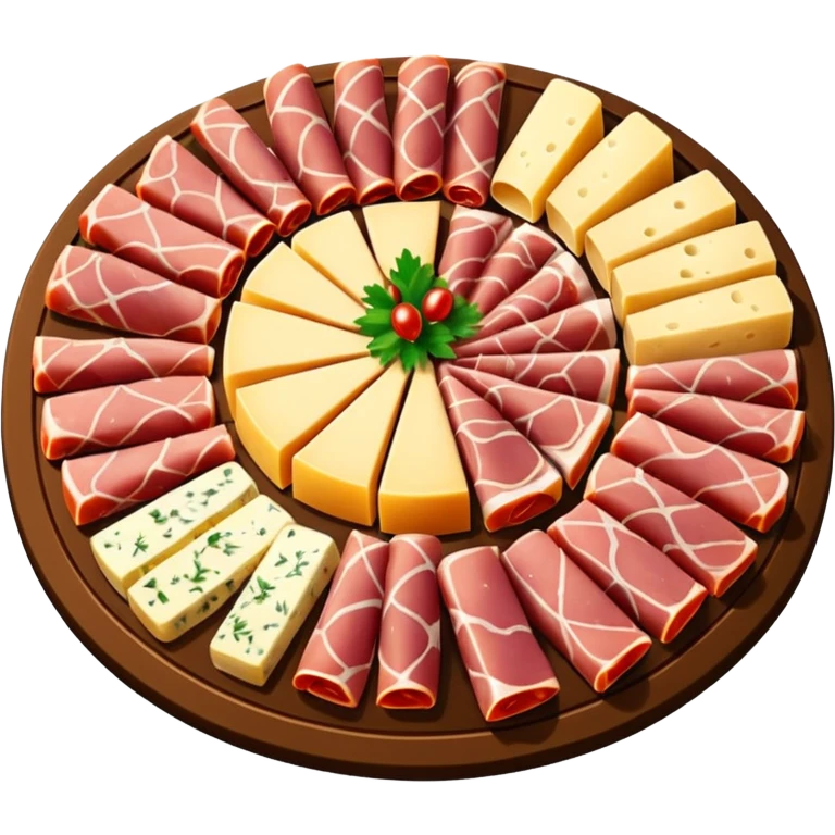 cold cuts (ham & cheese on a platter) emoji