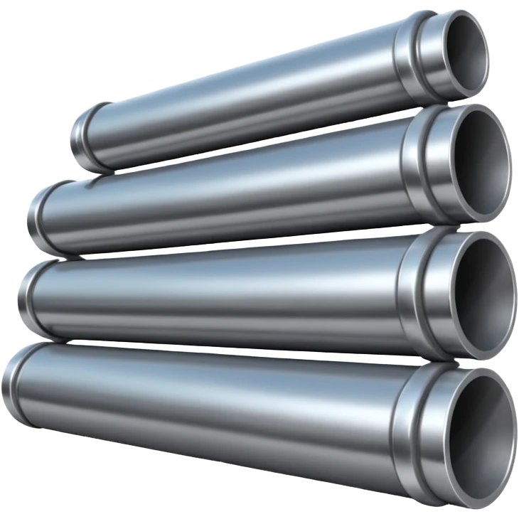 A shiny silvery iron metal pipes emoji