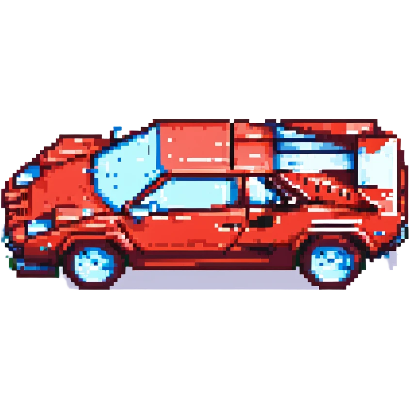 красная Lamborghini Countach, no background emoji