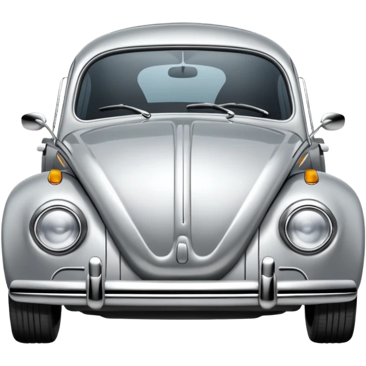 silver vw bug car emoji