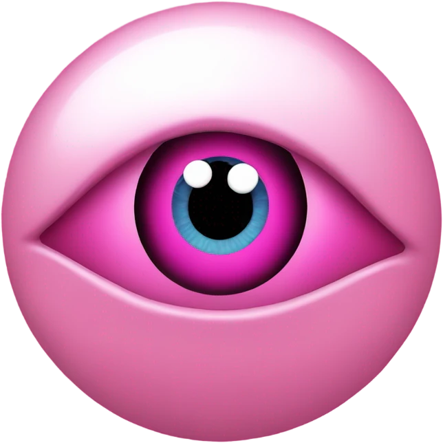 Pink evil eye emoji