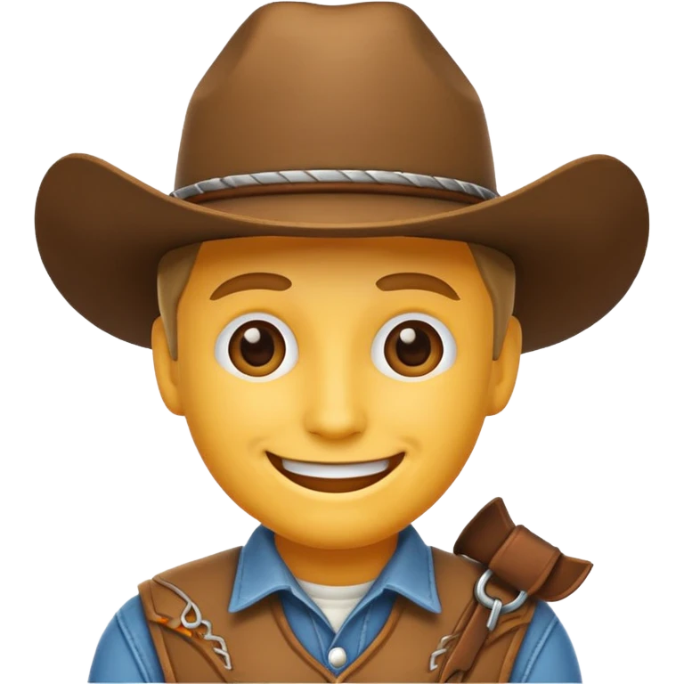 Please create me cowboy related emojies that are fully white! emoji