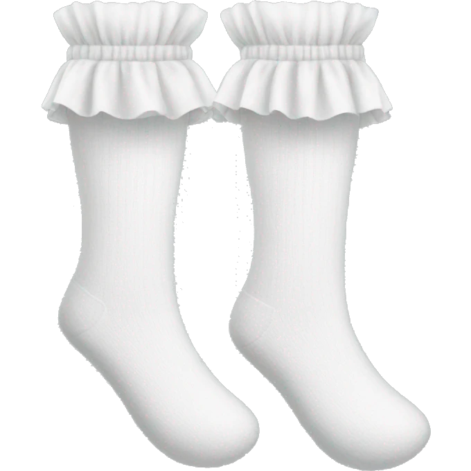 white frilly socks emoji