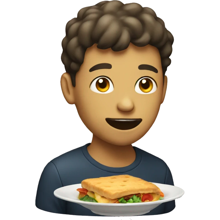 a person eat emoji