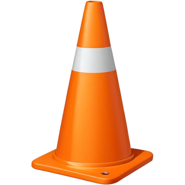 Orange cone emoji