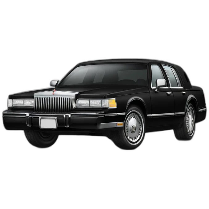 black lincoln town car 1988 emoji