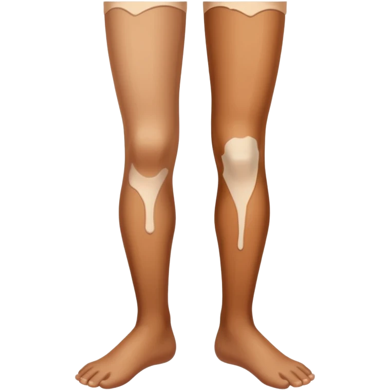 Vitiligo leg emoji