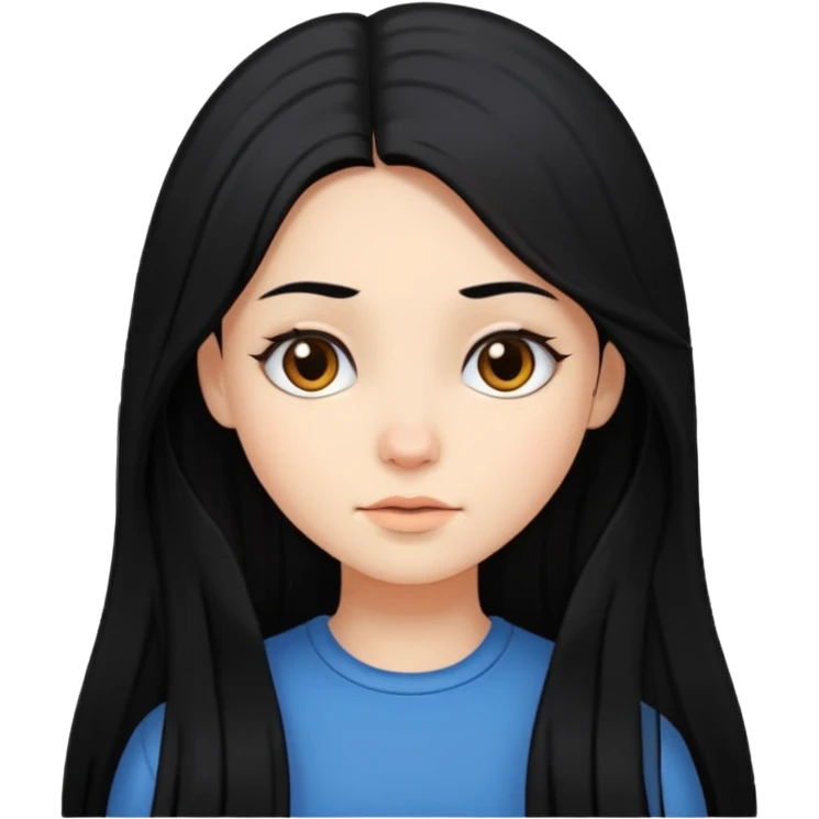 دختر مو بلند سیاه emoji