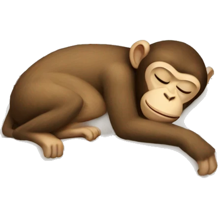 A monkey sleeping tucked in bed emoji