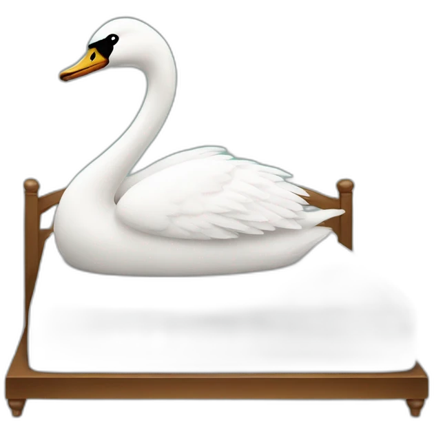 Swan in a bed emoji