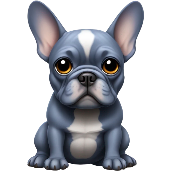 Blue French bull dog emoji