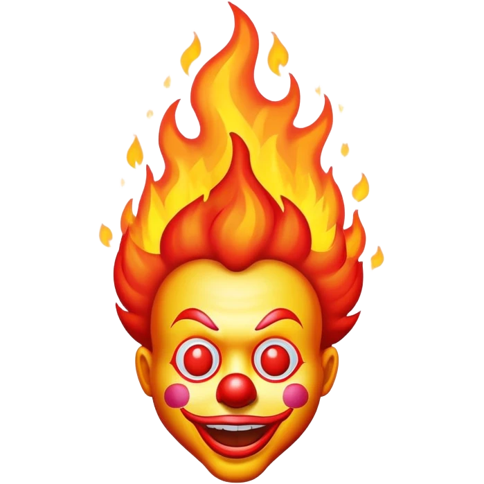 Clown on Fire  emoji