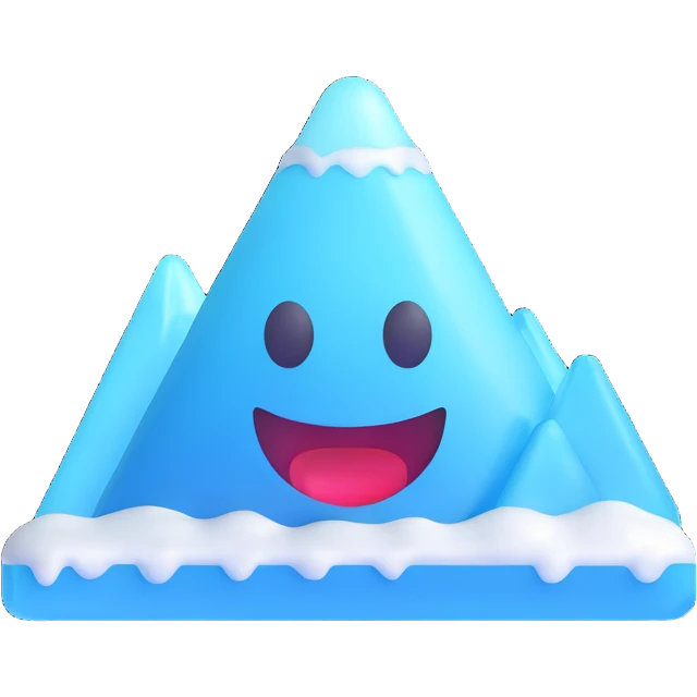 ice, 3D emoji style emoji