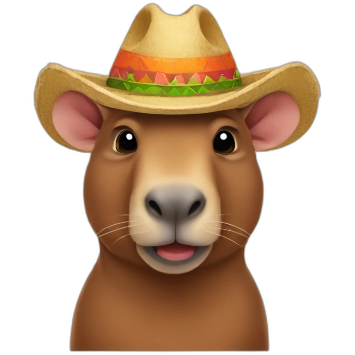Capibara con sombrero emoji