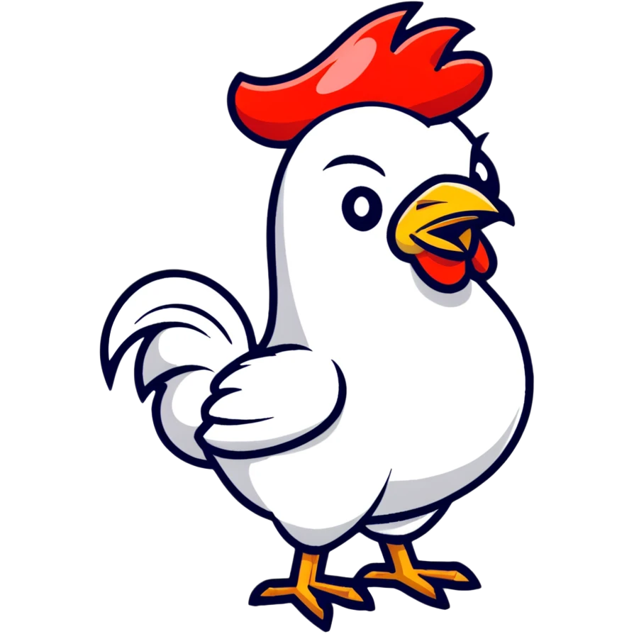 royal rooster wearing a crown emoji