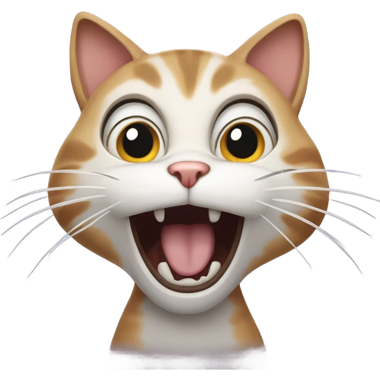 Cat with shocked eyes emoji