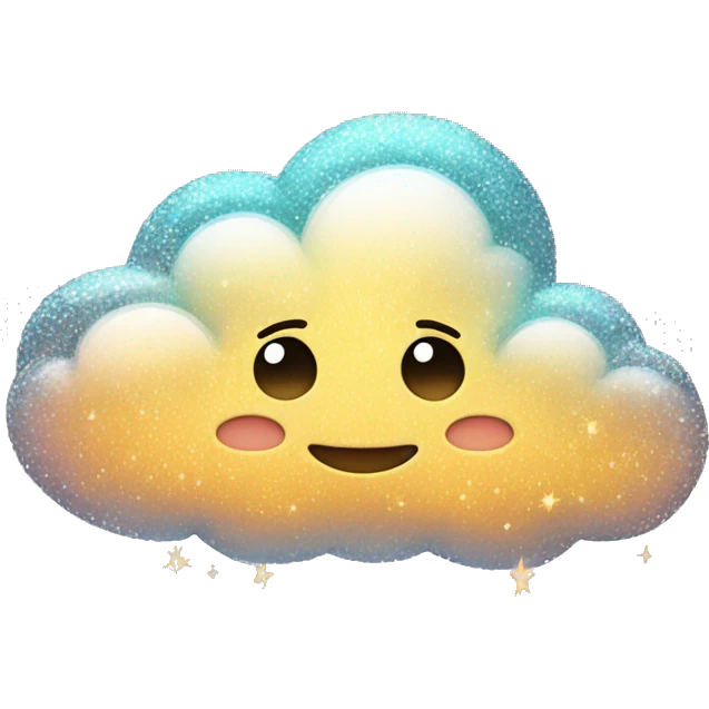 glittery clouds emoji