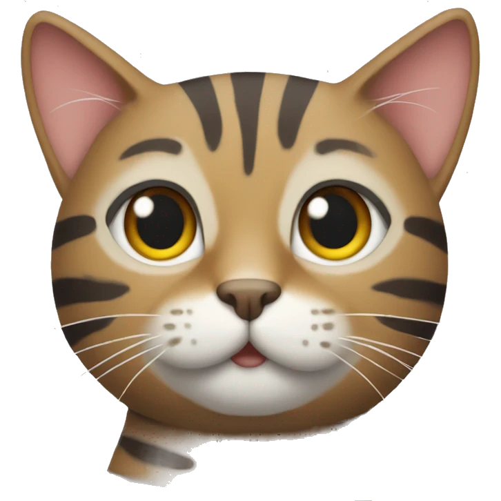 tabby cat with stripes emoji