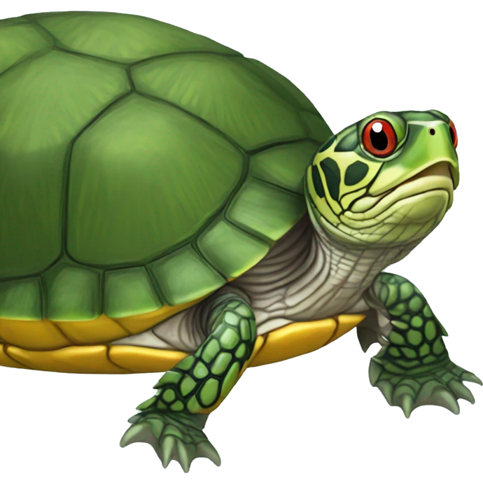 Red-eared slider turtle terrapin emoji