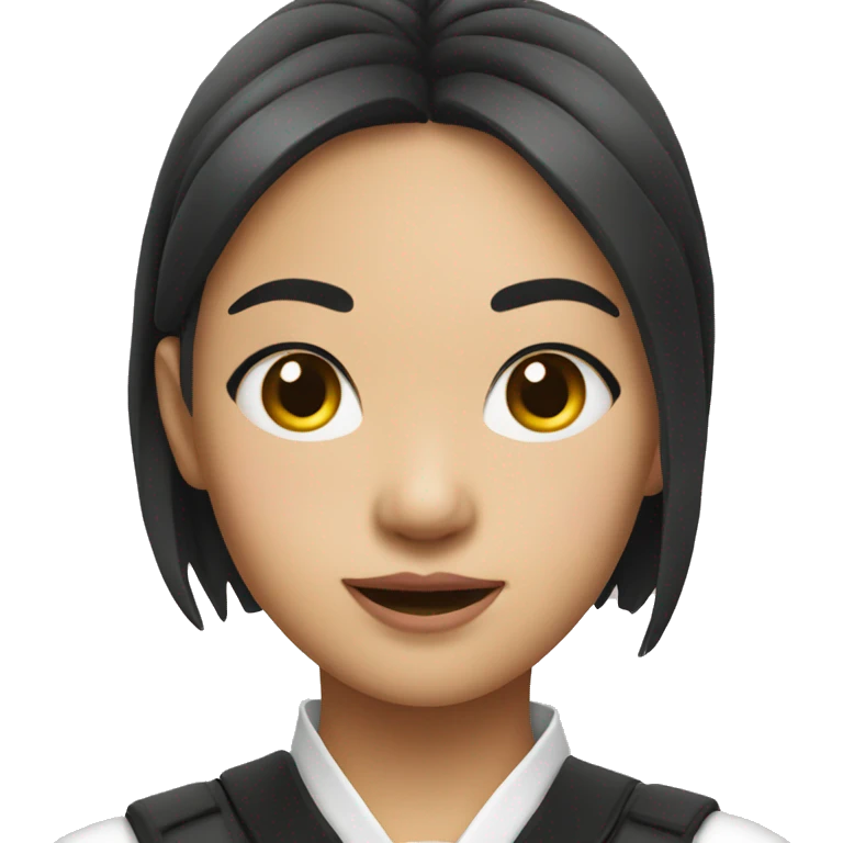 asian girl with chocker emoji
