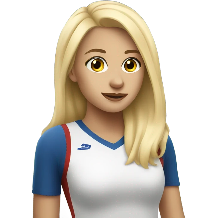 Blonde girl in a stadium  emoji