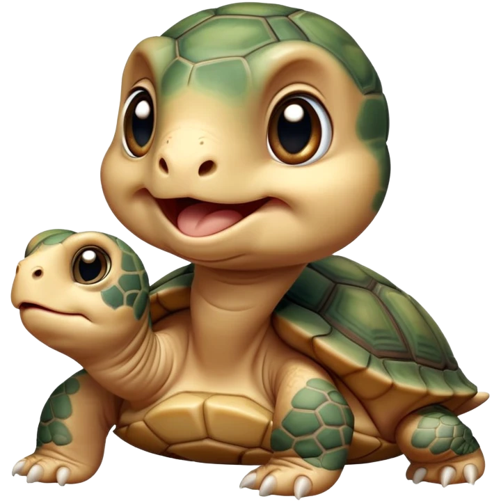 cinematic-yawning baby tortoise-realistic--emoji,,-cute-wise-face-peering-ahead-with-calm-determination,-cute large-eyes-reflecting-centuries of wisdom, emoji