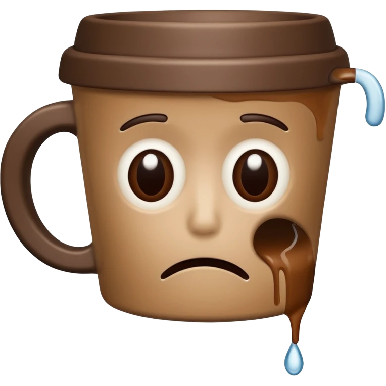 Sad coffee cup  emoji