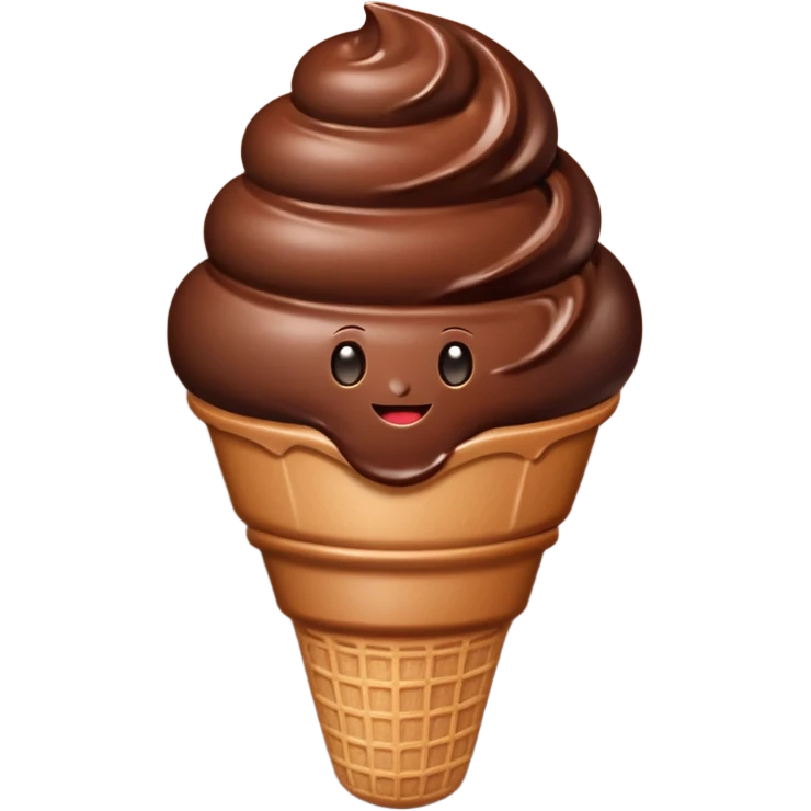 chocolate ice cream emoji
