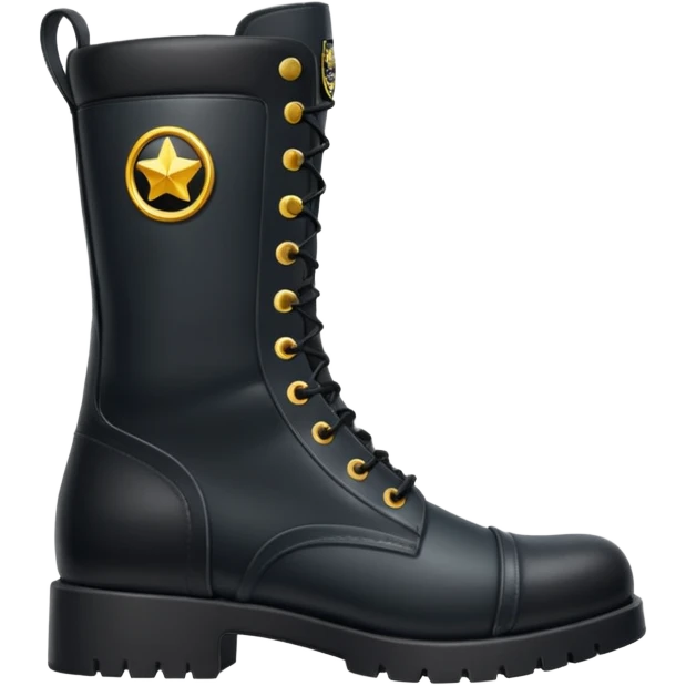 generate me black military boots emoji