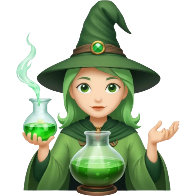 green witch cooking potion emoji