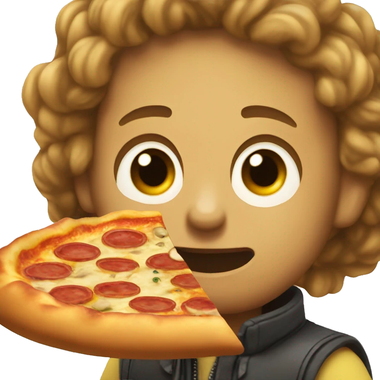 Elon muslk eating pizza emoji
