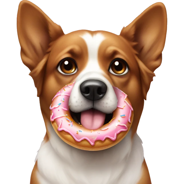 Dog with donut  emoji