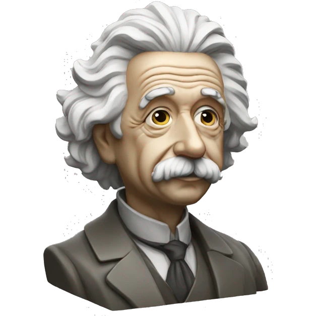 philosopher statue as albert einstein emoji