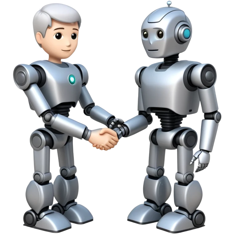 developer handshake with robot emoji