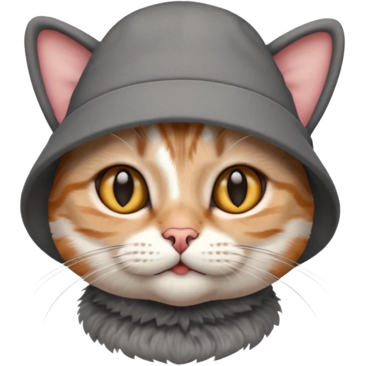wearing a hat cat emoji