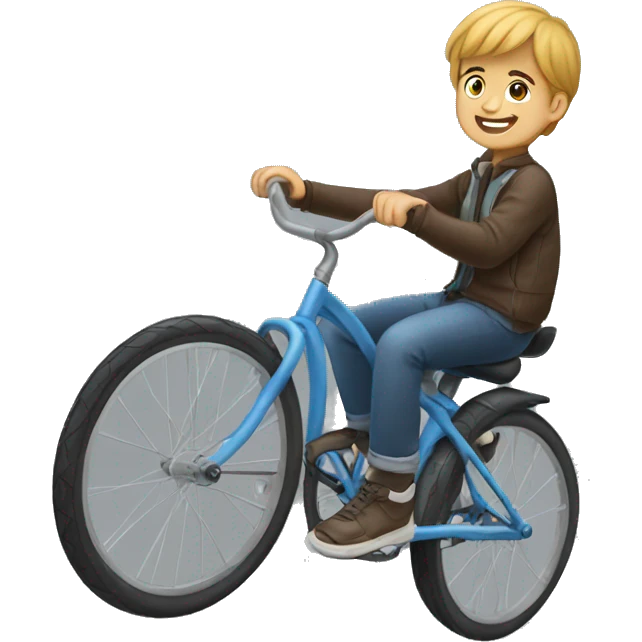 A kid named Liam riding a bike emoji