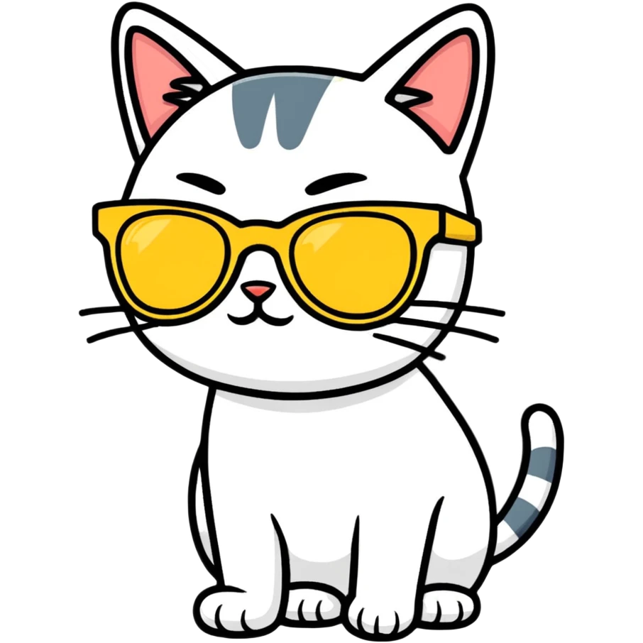 Cat with sunglasses emoji