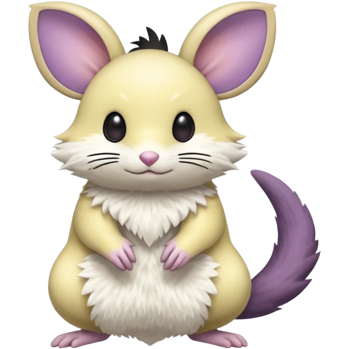 Rattata-Emolga-Pachirisu-Cacomistl-Fakemon-hybrid-creature (full body) emoji