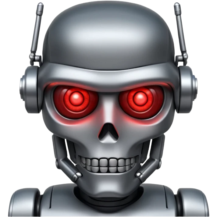 Terminator robot red eyes emoji