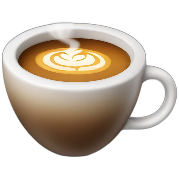 cup with coffee and steam above it emoji