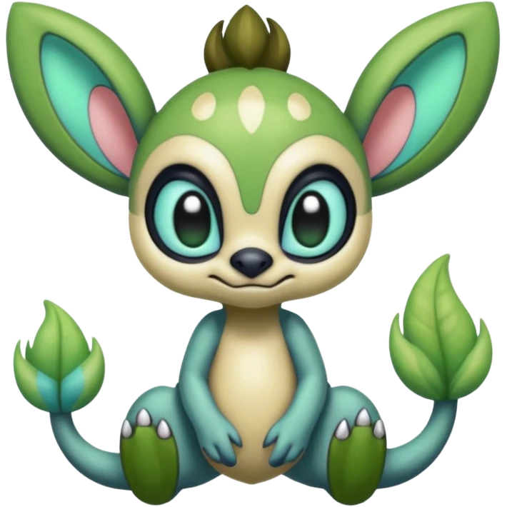 Colorful fuzzy Exotic Meloetta-Virizion-Venom-Stitch-Fakémon-creature-hybrid emoji
