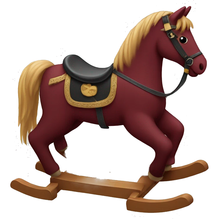 burgundy rocking horse emoji