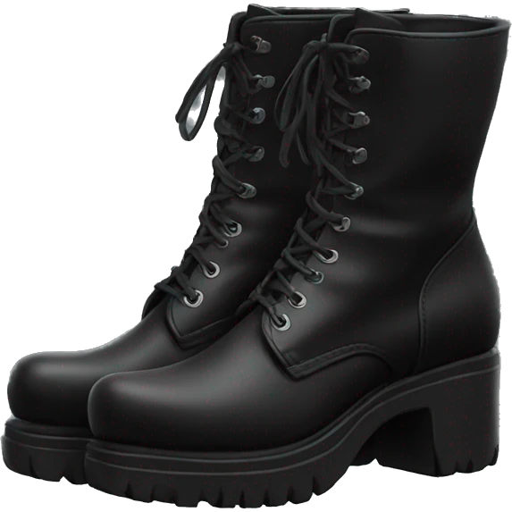 Black platform boots emoji